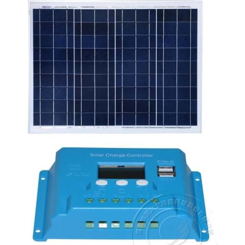 Kit Placas Solares Baterias 12v 50w Solar Battery Charger Solar Controller 12v/24v 10A Yacht Boat Autocaravana Motorhome