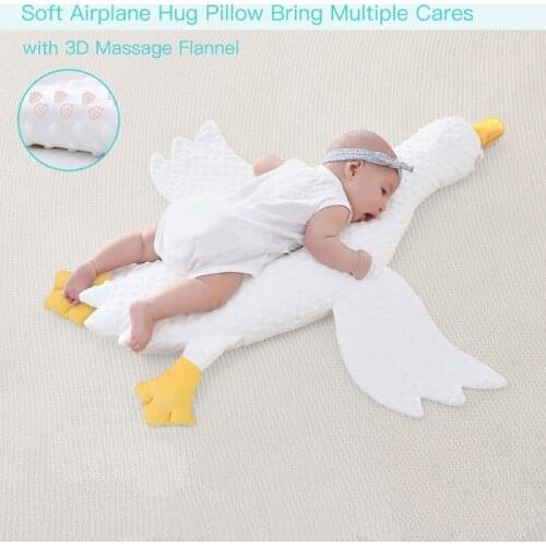 White Goose Stuffed Animal Plush Toy Pillow Soft Baby Soothing Pillows Plush Toys Sleeping Accompany Plushie Doll