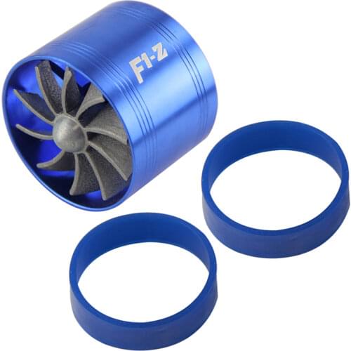 Single Air Intake Gas Fuel Saver Turbine Turbo charger Kits Engine Enhancer Fan