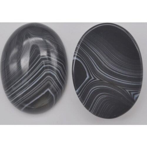 30x22MM Black Veins Carnelian Stone Bead Oval Cabochon CAB GEM Jewelry Making (2pcs/lot) H262