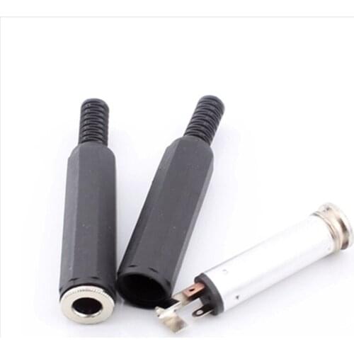 6.35mm 1/4" Mono Plastic Jack Socket Female Solder Terminals Connectors NEW