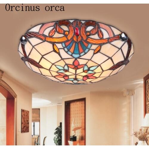 European style ceiling lamp bedroom aisle childrens room Mediterranean retro romantic creative ceiling lamp free shipping