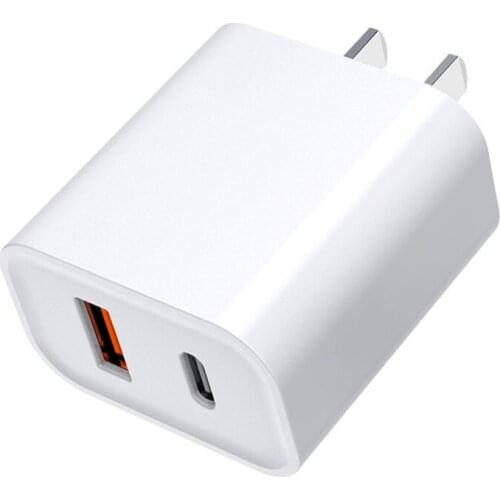 QC/PD Dual Fast Charge Mobile Phone Charger Dual Port Charger Direct Charge for Apple Android Charging Head Adapter