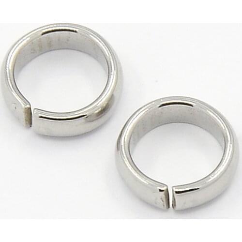 5000pcs 304 Stainless Steel Closed but Unsoldered Jump Rings Connectors DIY Making Jewelry Accessories 6x2mm/7x2.5mm F60