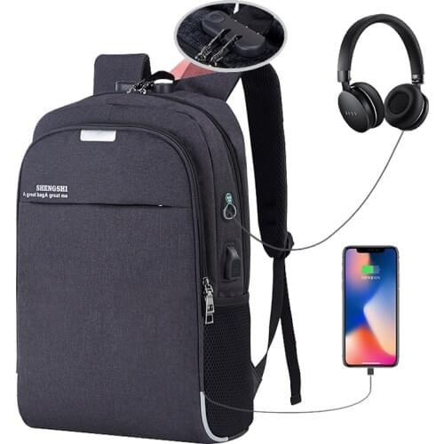 New Luminous Backpack USB Charging Anti Theft Backpack Men Women Travel Backpack Waterproof School Bag Male Mochila