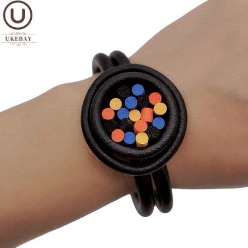 UKEBAY New Multicolor Charm Bracelets For Female Designer Luxury Bangles Rubber Black Chain Fashion Party Accessories Jewelry
