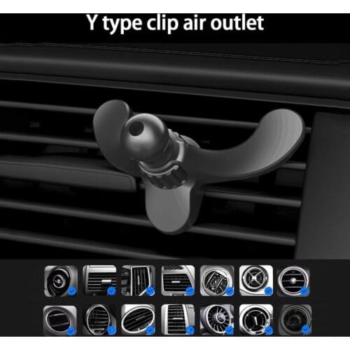 Universal Car Phone Holder Clip Air Vent 360 Gravity Stand Bracket Car Phone GPS Support Clip interior accessories
