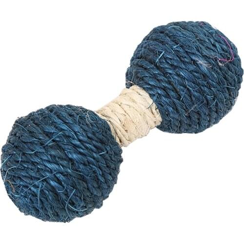 Bite Resistant Cat Toy Creative Interactive Dumbbells Shape Cat Sisal Pet Chew Toys Pet Supplies Cat Favors Bite Resistant Toy