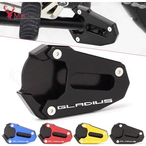 Motorcycle Kickstand Extension Foot Side Stand Enlarger Plate Pad For Suzuki Gladius SFV 650 SFV650 Gladius Sfv-650 2009- 2019