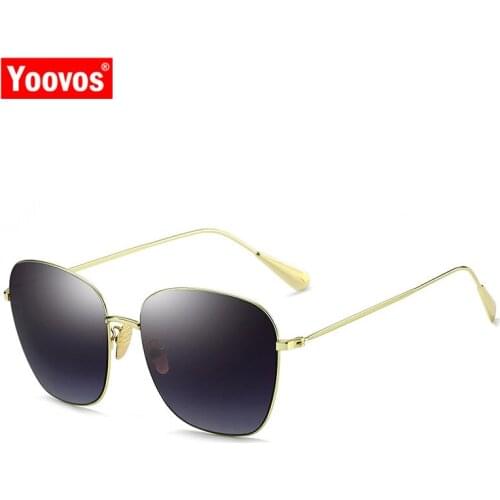 Yoovos 2021 Luxury Sunglasses Women/Men Square Brand Designer Glasses Lady Mirror Metal Sun Glasses Retro Oculos De Sol Gafas