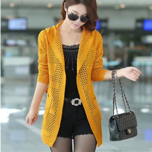 2021 Summer White Coat Women Lace Cardigan Tops Hooded Korean Plus Size Long Sleeve Shawl Sunscreen Outerwear Loose Jackets