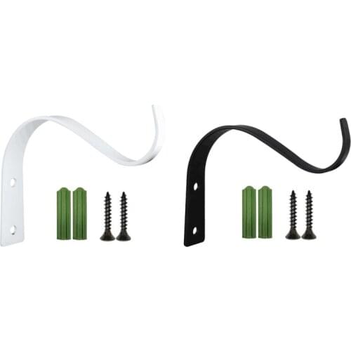 4.5Inch Bending S Shape Wall Hanging Flower Pot Support Bracket Hook Iron Hanger