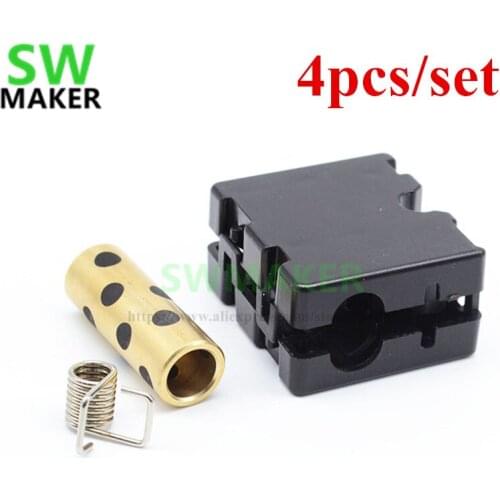 SWMAKER 4pcs injection molding slider block copper bushing for Ultimaker Original UM2 Ultimaker2 3D printer part black / white