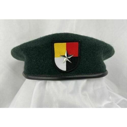 US Army 3th Special Forces Group BLACKISH Green Beret 1 Star Brigadier General RANK Hat Military