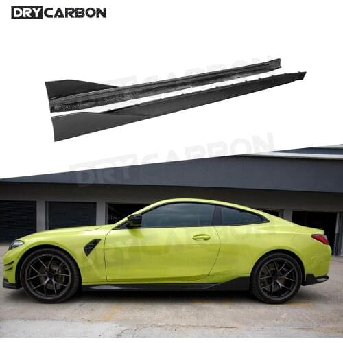 Carbon Fiber Side Skirts Winglet Splitters Lip for BMW 3 4 Series G80 G82 G83 M3 M4 2021 + Car Side Skirt Extensions BodyKits