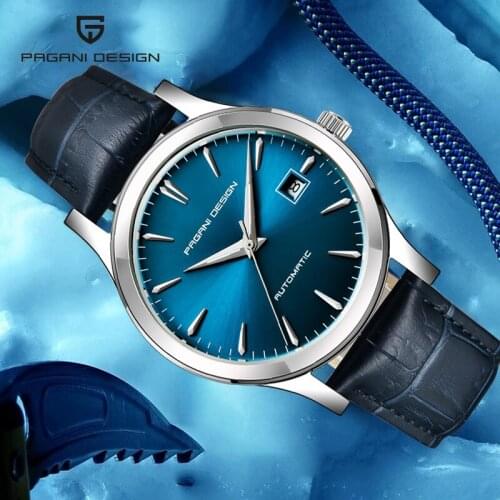 PAGANI DESIGN Brand Fashion Waterproof 50M Watches Automatic Mechanical Business Watches mens Genuine Leather Luxury Men watch