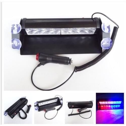 Color Car Truck Emergency Flasher Dash Strobe Warning Light Day Running Flash Led Police Lights 8 LEDs 3 Flashing Modes 12V
