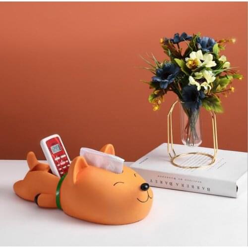 European Cute Resin Dog Storage Box Accessories Art Dining Table Ornaments Decoration Home Livingroom Desktop Sculpture Crafts