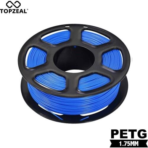 TOPZEAL 3D Printer PETG Filament Dimensional Accuracy +/- 0.02 mm 1KG Spool Blue Color