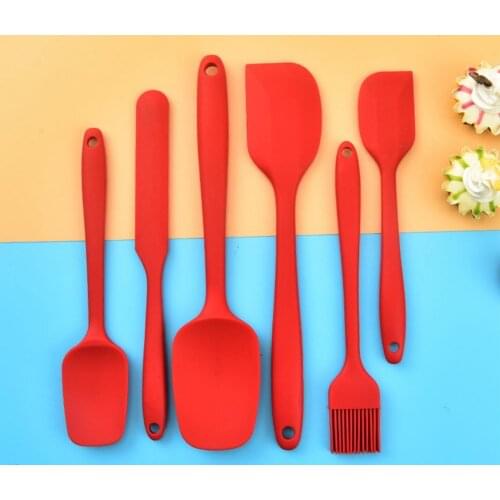 Good Flexibility Utensils Set One Piece Design Silicone Flour Cream Food Grade Baking Scraper Tool Novelty Kitchen Bakery Helper