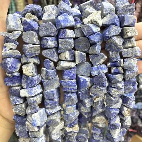 Natural Irregular Gravel Raw Stone Lapis Lazuli Loose Gemstones Spacer Beads For Jewelry Making DIY Bracelet Handmade 8-12MM