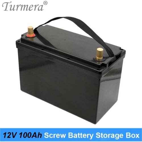 Turmera 12V 100Ah 120Ah Battery Storage Box for 3.2V Lifepo4 Batteries 36V Solar Panel System and Uninterrupted Power Supply Use