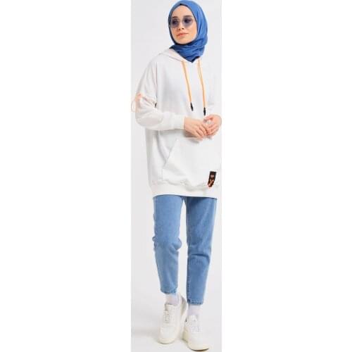 Nefise 21002 Kangaroo Pocket Detail Hooded Sweatshirt