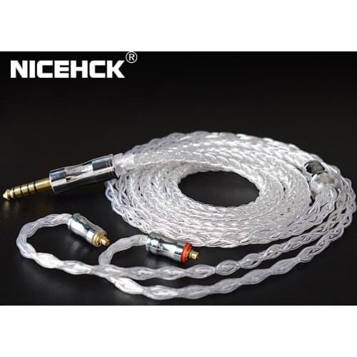 NICEHCK LitzPS-Pro Upgrade Cable 8 Core 4N Litz Pure Silver Cable 3.5mm/2.5mm/4.4mm MMCX/NX7/QDC/0.78 2Pin for MK3 ST-10s KXXS