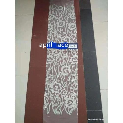 2020 new 5yards/lot f1129# silver dobby hand print sequin glitter glued fabric for sawing bridal wedding dress