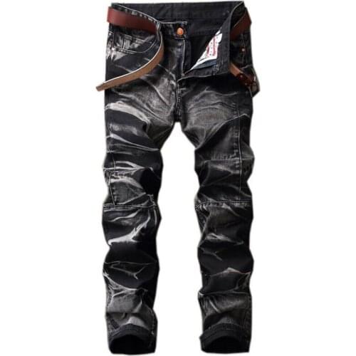 New high quality men jeans Casual straight jeans men balmai jeans men denim trousers jeans masculina jeans for men black