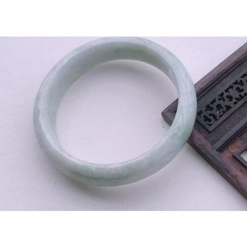 Send Certificate Natural Myanmar Emerald A-Class 54mm-62mm Light Green Bracelet Exquisite Bracelet