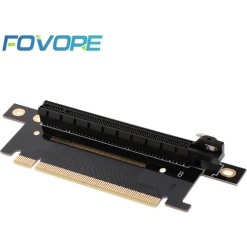 PCI Express 16X Riser PCIe Graphics Card PCI-E Steering Card 90 Degrees Right Angle Riser Adapter for 1U 2U Host 4/6cm Width