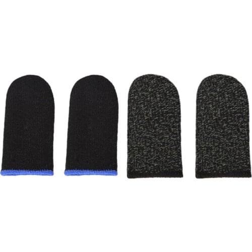 2pcs Finger Cover Breathable Game Controller Finger Sleeve For Pubg Sweat Proof Non-Scratch Touch Screen Gaming Thumb Gloves