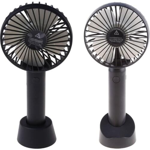 Mini Handheld Fan Portable Rechargeable Battery Operated Cooling Desktop with Base 3 Modes for Home Office Travel Outdoor