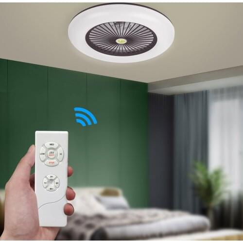 Remote Control Ceiling Fan with Lighting LED Light Adjustable Wind Speed 36W Modern LED Ceiling Light for Bedroom Living Room