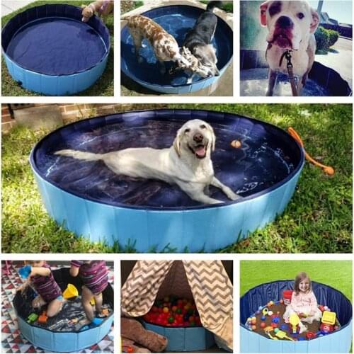 PVC Non-slip Dog Swimming Pool Foldable Large Dog Pool 160 Pet Bath Swimming Tub Summer Pool Dog Pet Bath Pool Collapsible