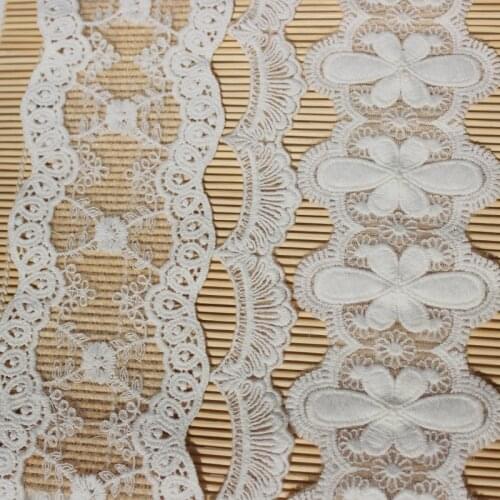 3 meter Delicate Off White Lace Trims for Garment Home Textiles Trimmings Applique DIY Sewing Accessories Ribbon Lace Fabric