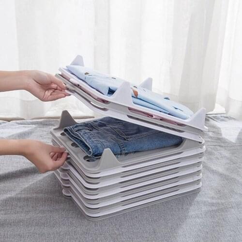 Home Clothes Folding Board Organzier Clothing Storage Shelf Adult Clothes T-shirt Storage Holder Easy Clothes Storage Organizer