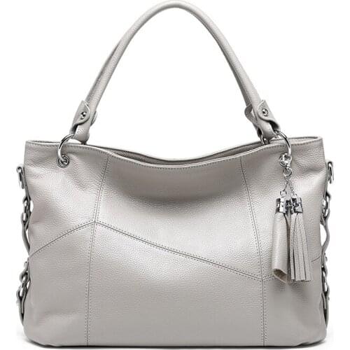 Natural Cow Leather Tote Bag Luxury Designer Handbag Women High Quality Shoulder Bags Casual Tote Genuine Leather High Capacity