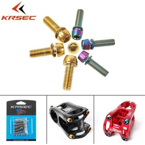 Titanium Stem Screw M5/M6 MTB Bike Titanium Plated Road Mountain Bicycle Handlebar Stainless Steel Screw Cycle Accessories