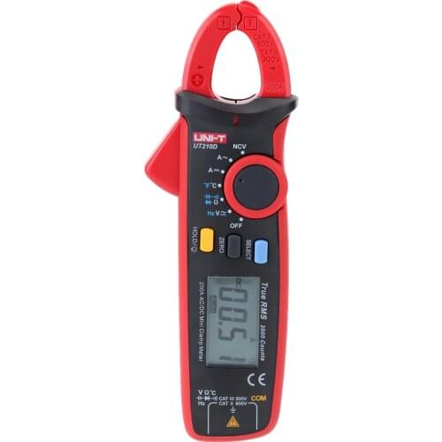 UNI T Digital UT210D Clamp Meter AC DC Multimeter True RMS Auto Range Current Pincers Voltmeter NCV Temperature Capacitance Test