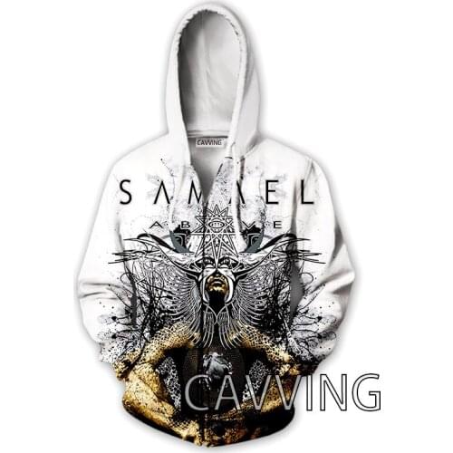 CAVVING 3D Printed Samael Band Zipper Hoodies Zip Up Hooded Sweatshirt Harajuku Hoodie Sweatshirts for Men/women
