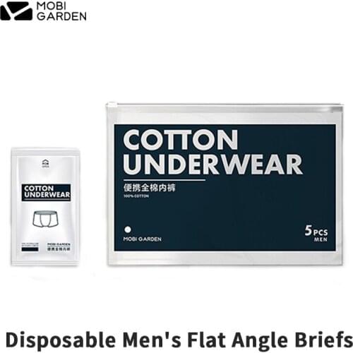 MOBI GARDEN Man Briefs Ultralight Disposable Flat Angle Briefs Comfort Convenient Shorts Sterilization Safety Brief Home Outdoor