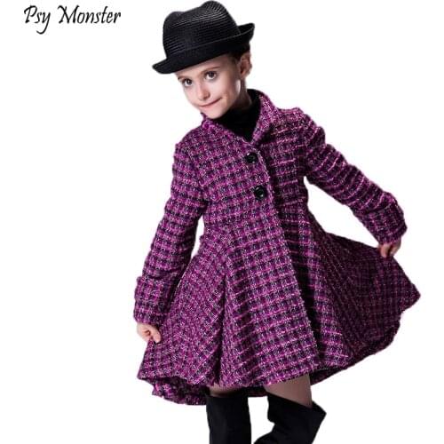School Girls Windproof Jacket Children Brand High Quality Autumn Plaid Overcoats Blouson Enfant Kids Girl Outerwear Jackets