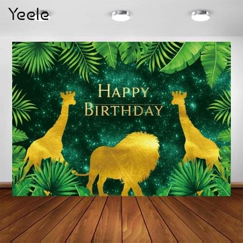 Yeele Jungle Forest Safari Party Animal Wild One Birthday Backdrop Photography Background Photocall For Photo Studio Photozone