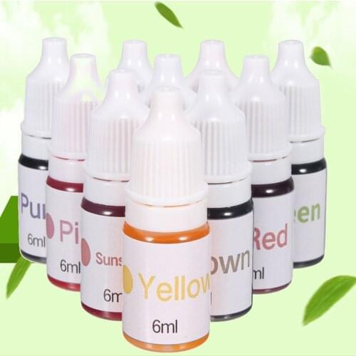 10pcs Handmade Soap Dye Pigments Safe and Non-toxic Base Color Liquid Pigment DIY Manual Soap Colorant Tool Kit