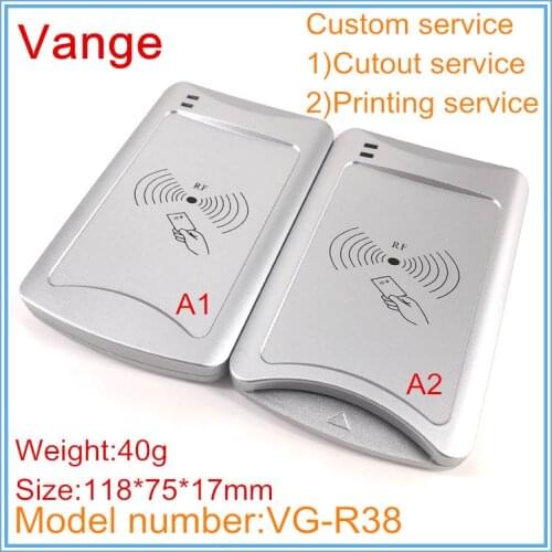 2pcs/lot extruded mould making injection case IP54 ABS plastic box enclosure diy 118*75*17mm for card reader device