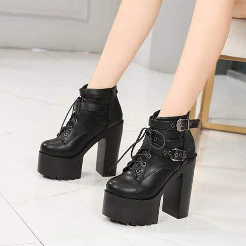 2021 Winter Super Thick Bottom Fashion Boots Sexy High-heeled Womens Boots Nightclubs Warm Thick Boot