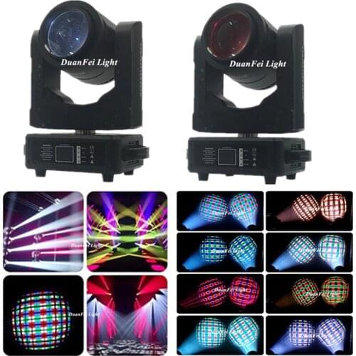 4pcs disco dj moving head 3 facet rotation prism moving head led 60w beam wash zoom lyre