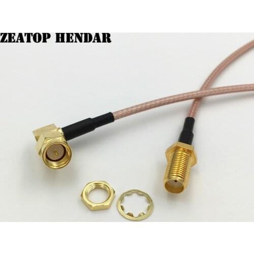 5Pcs RG316 Wire Angle SMA Male Jack to SMA Female Plug RF Coaxial Pigtal Cable Connector 5CM 10CM 15CM 20CM 30CM 50CM 1M 2M